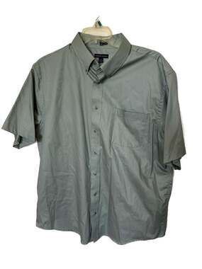 Cambridge Classics Men's Short Sleeve 100% Cotton Button Up Shirt Green